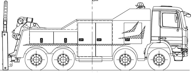Схема эвакуатора грузовиков «SCANIA»
